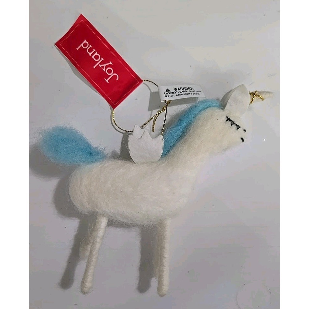 Joyland Unicorn Plush Christmas‎ Ornament NEW w/Tags